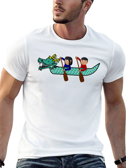 Dragon Boat Cartoon Graphic T-Shirt