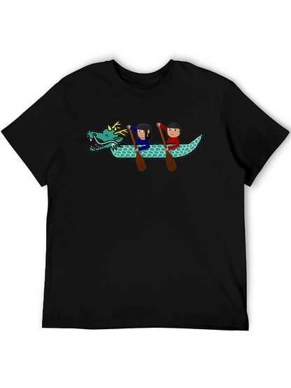Dragon Boat Cartoon Graphic T-Shirt