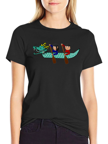 Dragon Boat Cartoon Graphic T-Shirt