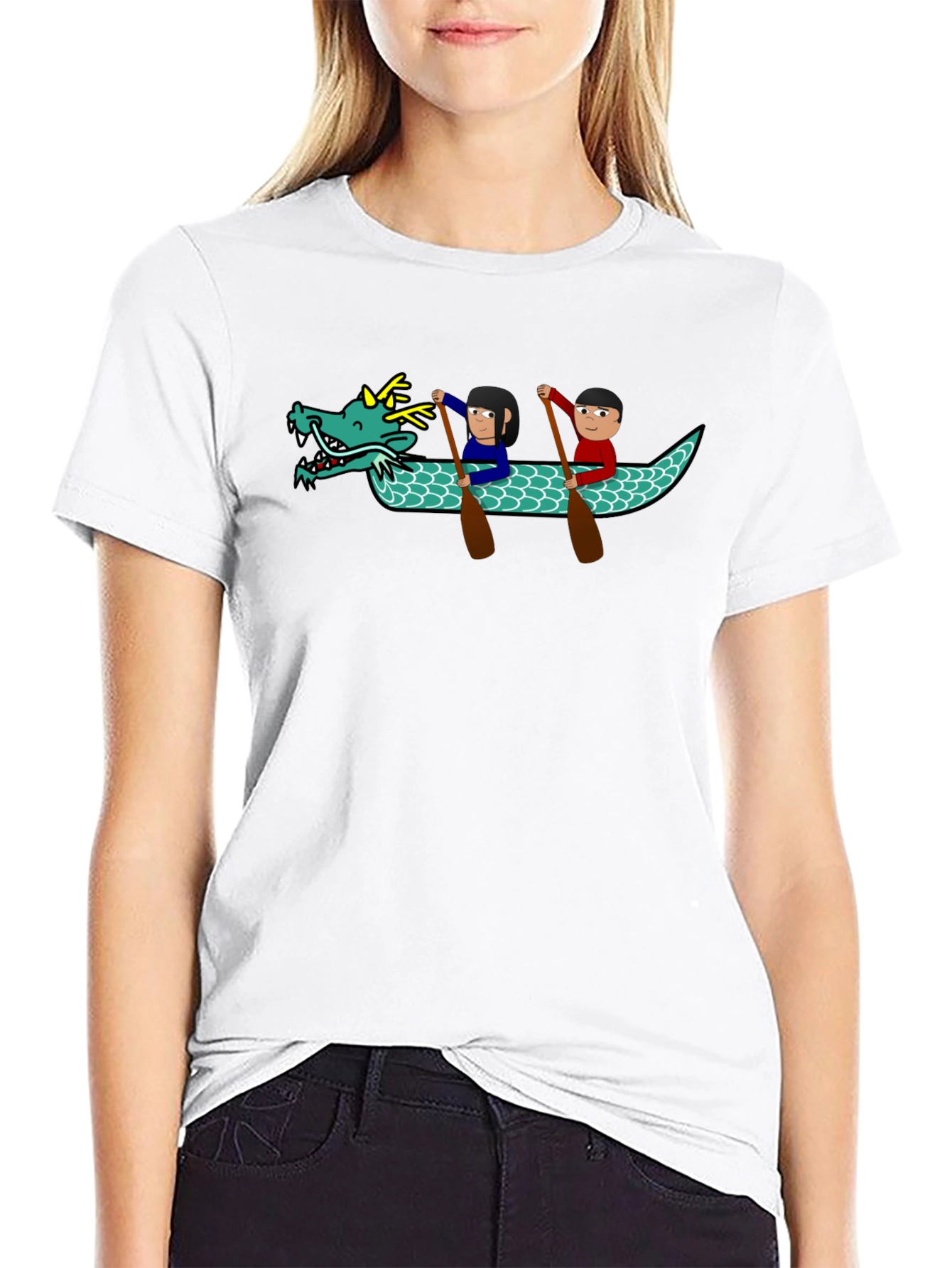 Dragon Boat Cartoon Graphic T-Shirt