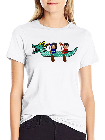 Dragon Boat Cartoon Graphic T-Shirt