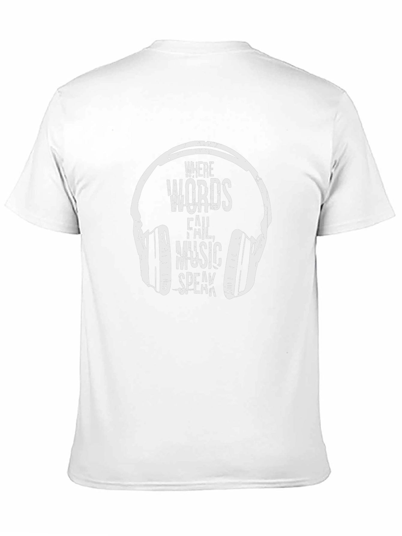 Music Speaks Graphic Tee - Black Cotton T-Shirt