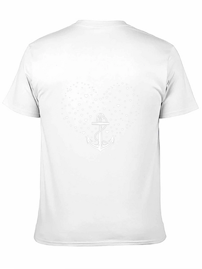 Anchor Heart Graphic Tee - Black
