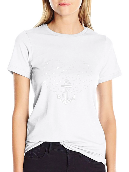 Anchor Heart Graphic Tee - Black