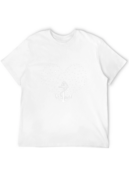 Anchor Heart Graphic Tee - Black