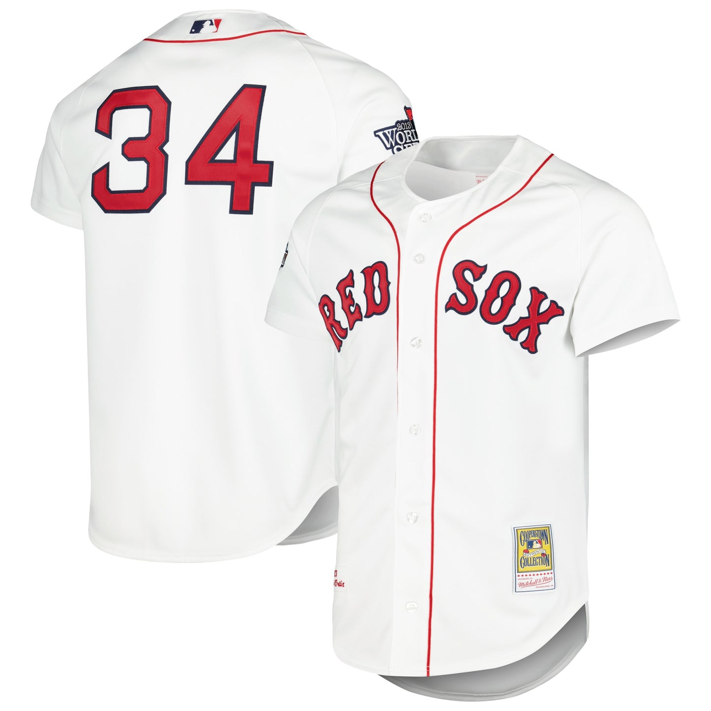 David Ortiz Boston Red Sox Mitchell &amp;amp; Ness Cooperstown Collection Authentic Jersey - White