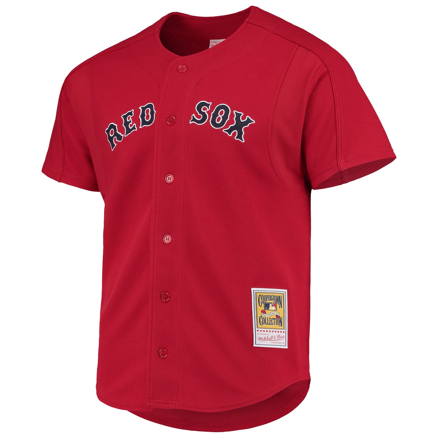 David Ortiz Boston Red Sox Mitchell &amp;amp; Ness Cooperstown Collection Mesh Batting Practice Button-Up Jersey - Red