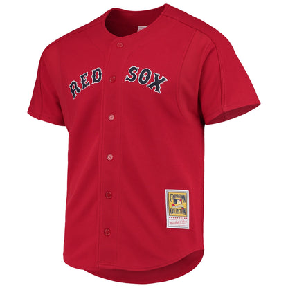 David Ortiz Boston Red Sox Mitchell &amp;amp; Ness Cooperstown Collection Mesh Batting Practice Button-Up Jersey - Red