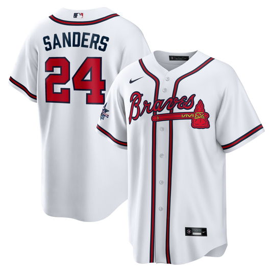 Deion Sanders Atlanta Braves Nike Home Retired Player Replica Jersey - White