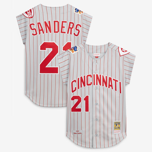 Deion Sanders Cincinnati Reds Mitchell &amp;amp; Ness 1997 Authentic Jersey - Gray