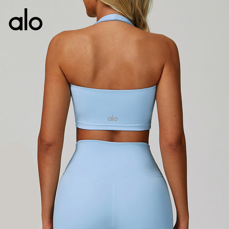 Aloyoga Back Support Fitness Bra for Running and Gym Use - Quick-Drying, Adjustable - Yoga-style Back Covering