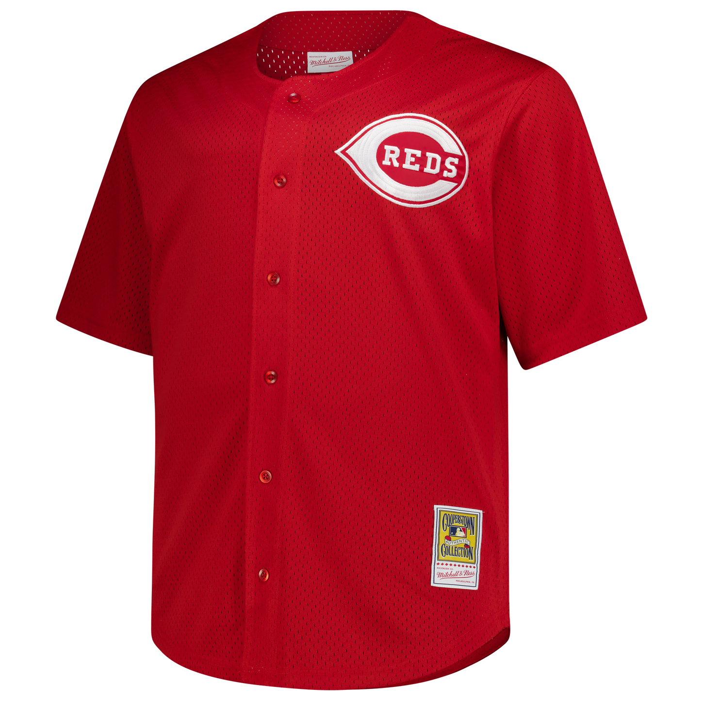 Deion Sanders Cincinnati Reds Mitchell &amp;amp; Ness Big &amp;amp; Tall Cooperstown Mesh Batting Practice Jersey - Red