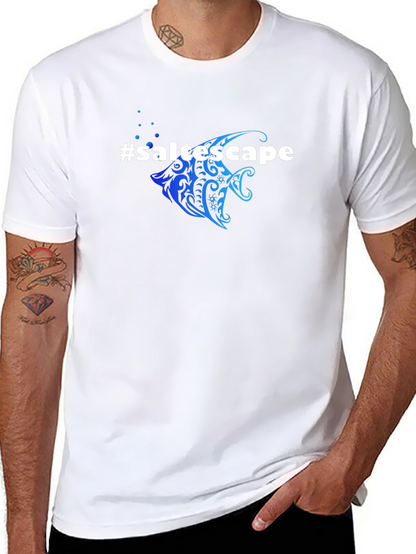 Saltescape Fish Graphic Black T-Shirt