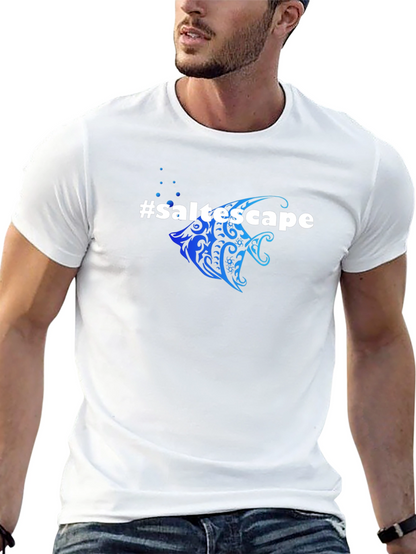 Saltescape Fish Graphic Black T-Shirt