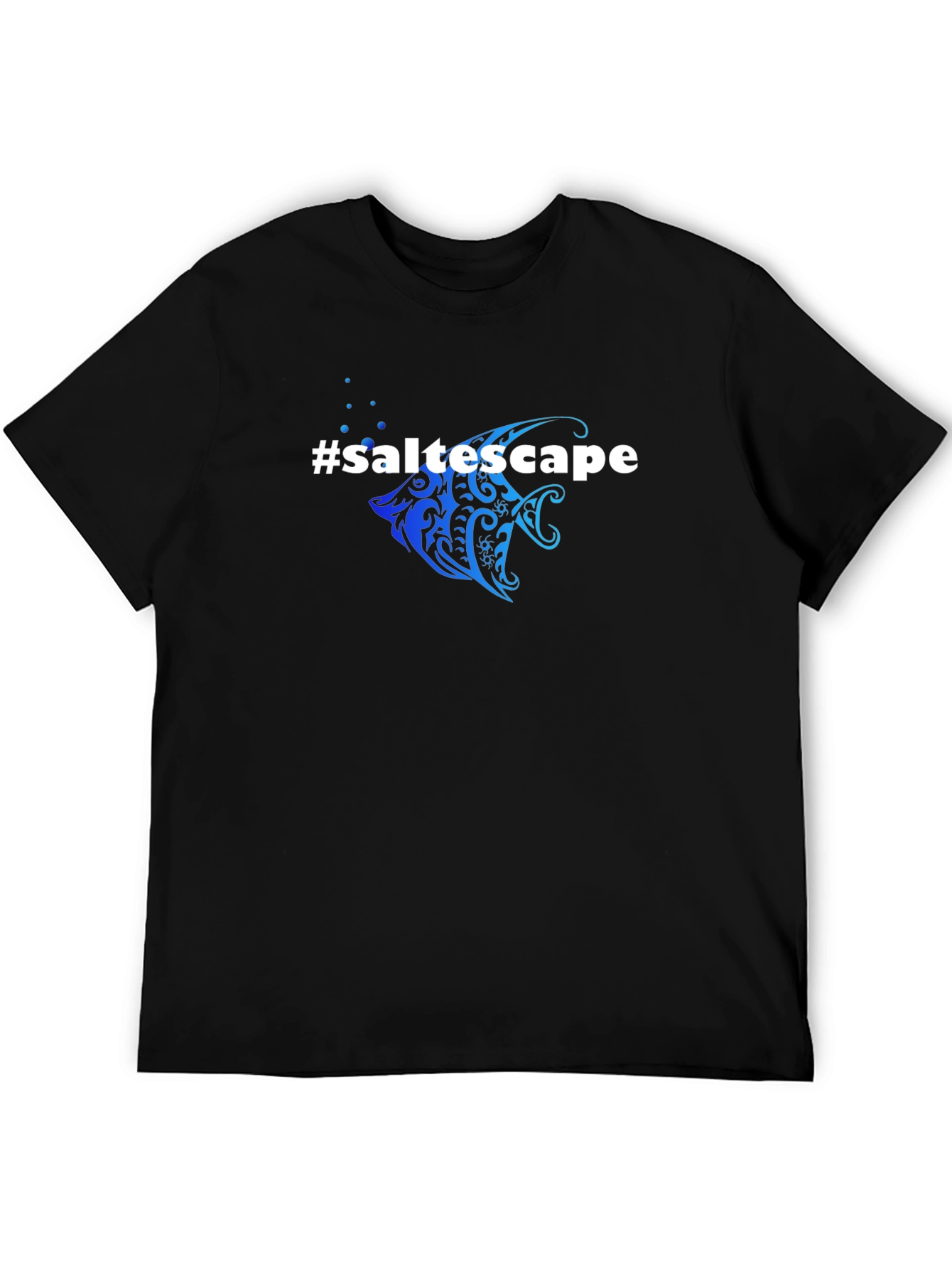 Saltescape Fish Graphic Black T-Shirt