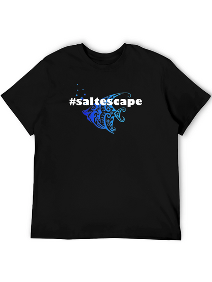 Saltescape Fish Graphic Black T-Shirt