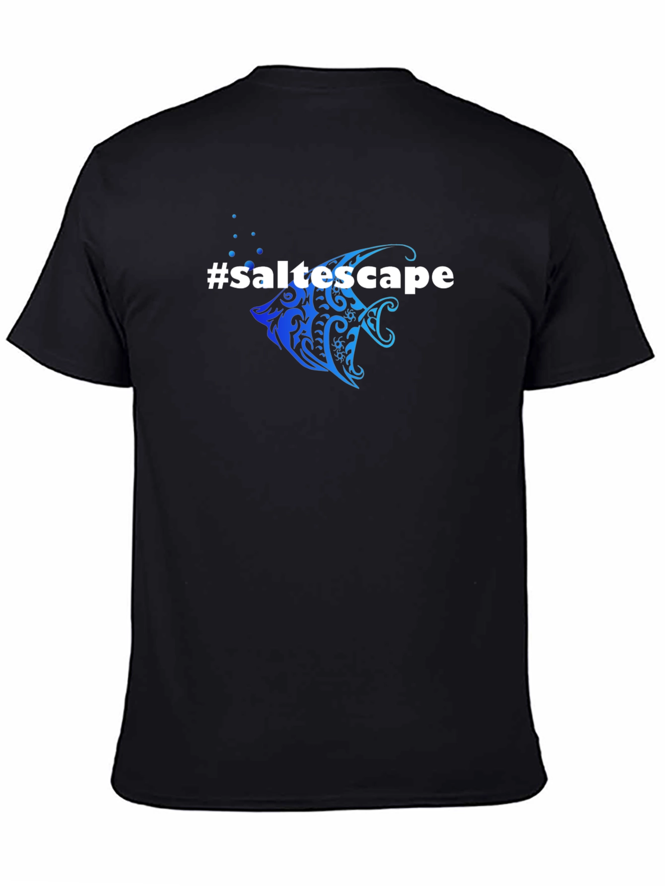 Saltescape Fish Graphic Black T-Shirt