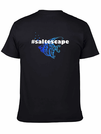 Saltescape Fish Graphic Black T-Shirt