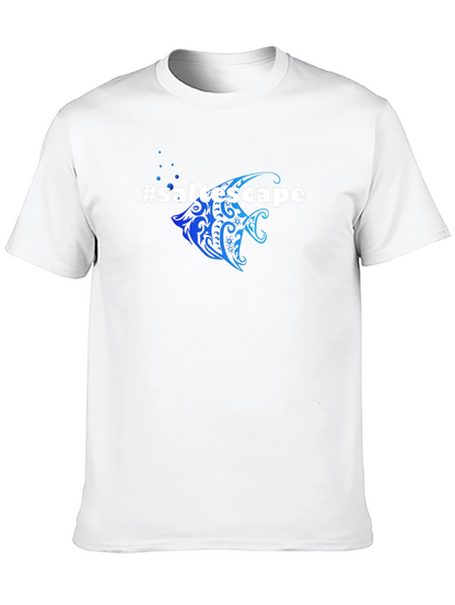 Saltescape Fish Graphic Black T-Shirt