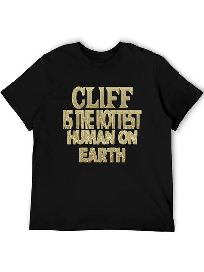 Cliff Hottest Human T-Shirt - Black Graphic Tee