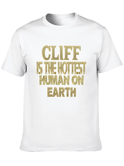 Cliff Hottest Human T-Shirt - Black Graphic Tee