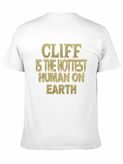 Cliff Hottest Human T-Shirt - Black Graphic Tee