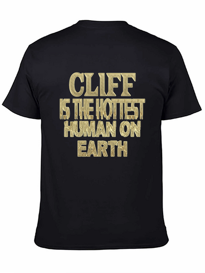 Cliff Hottest Human T-Shirt - Black Graphic Tee