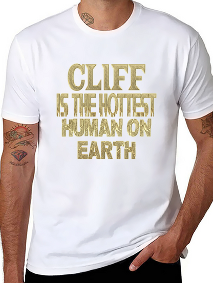 Cliff Hottest Human T-Shirt - Black Graphic Tee