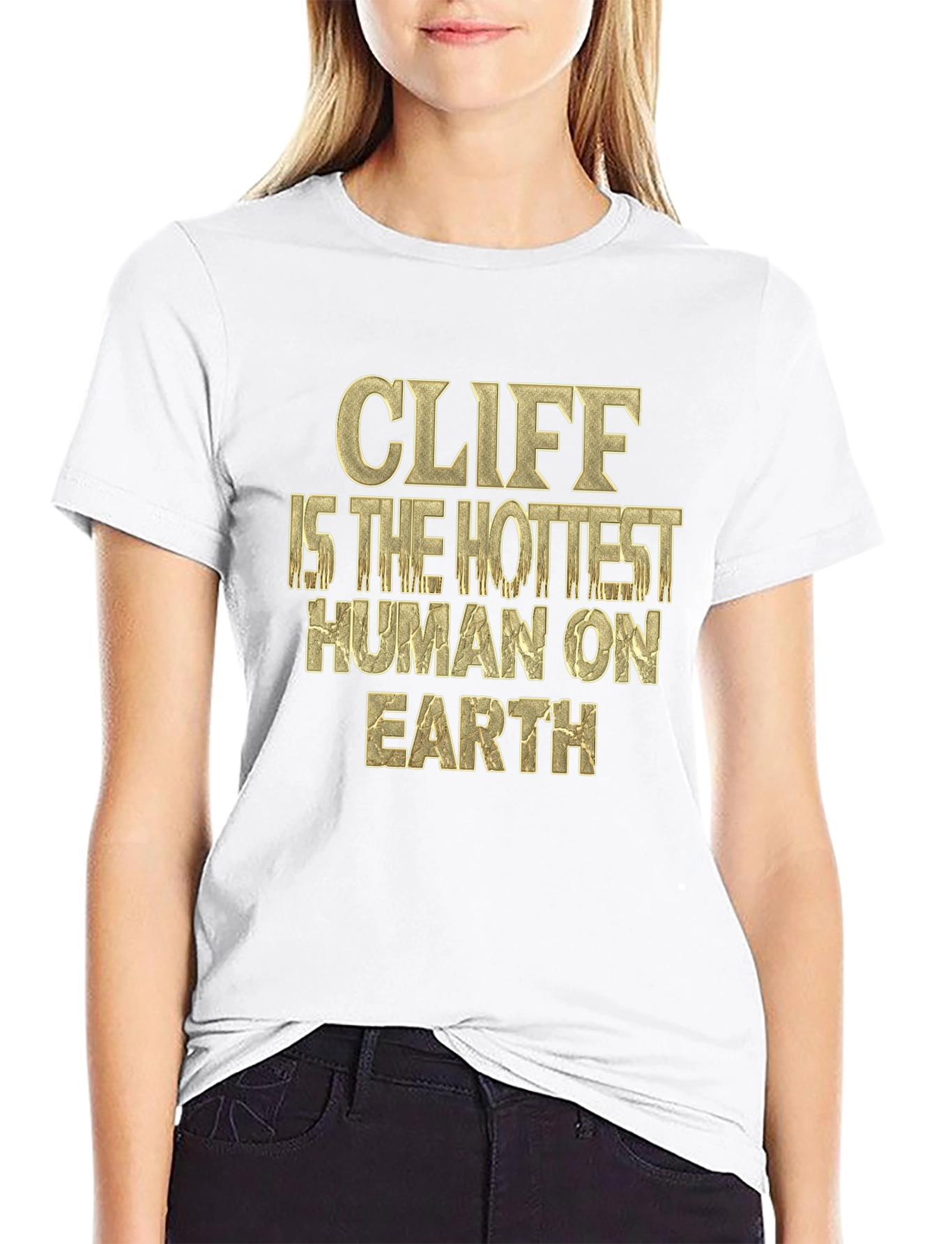 Cliff Hottest Human T-Shirt - Black Graphic Tee