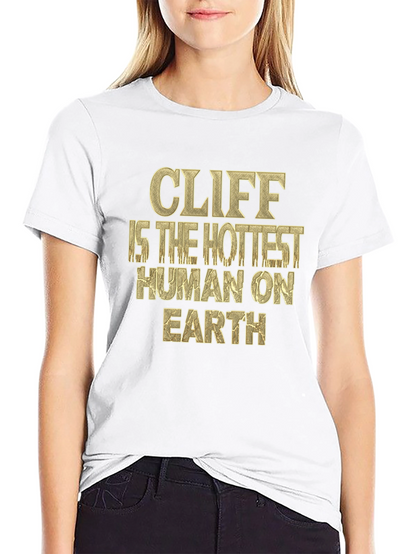 Cliff Hottest Human T-Shirt - Black Graphic Tee