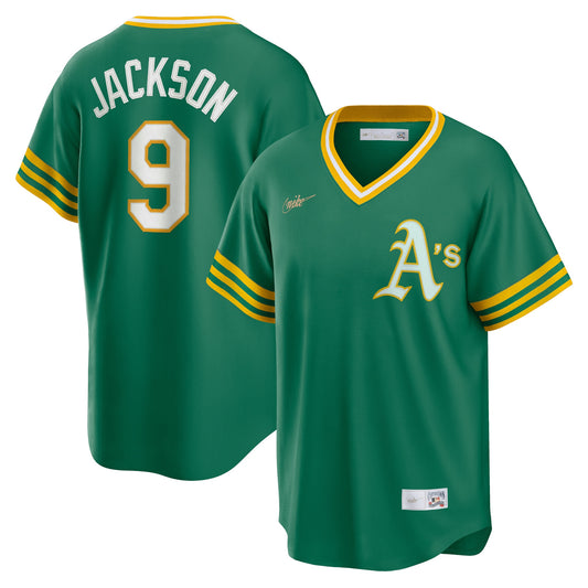 Reggie Jackson Athletics Nike Road Cooperstown Collection Player Jersey - Kelly Green