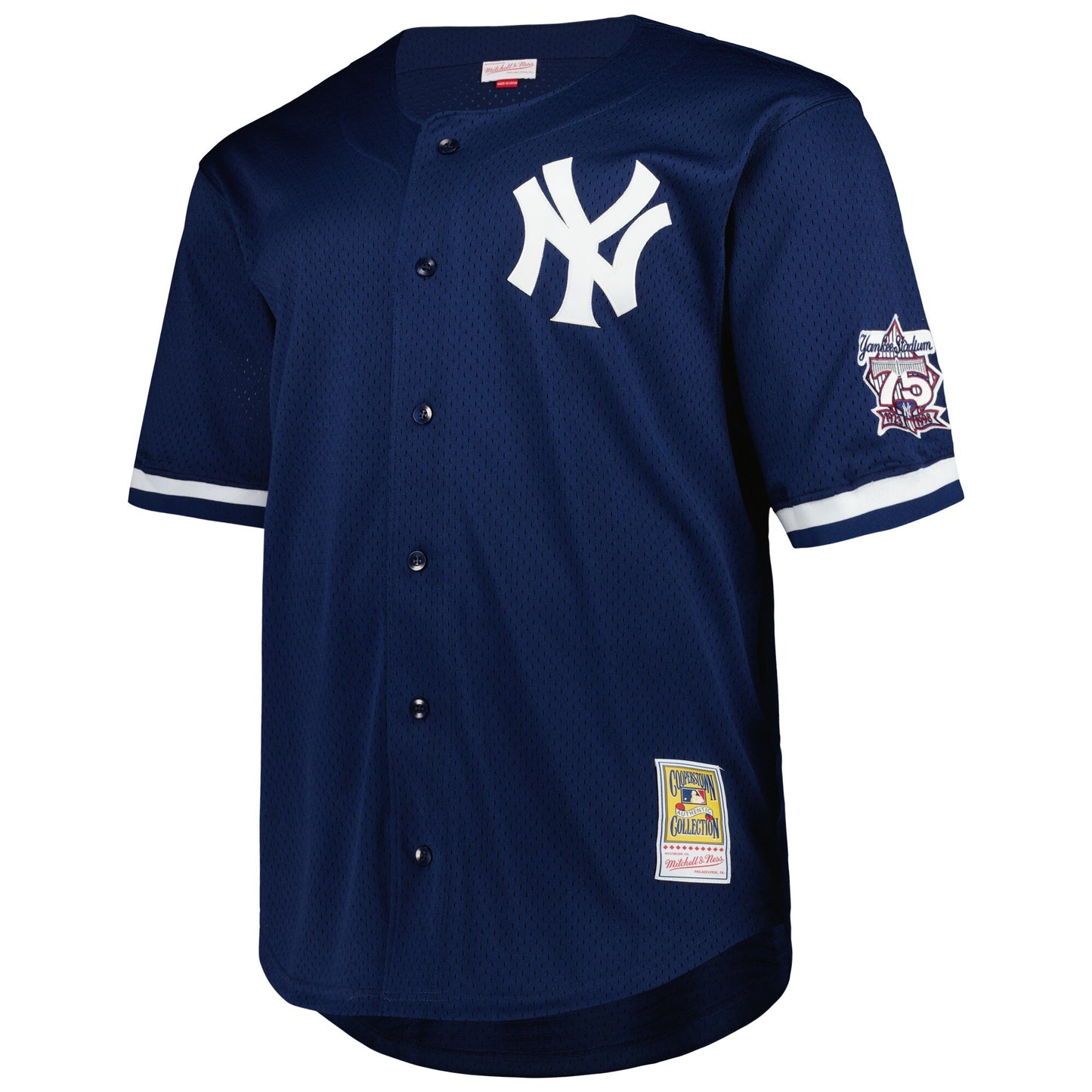 Derek Jeter New York Yankees Mitchell &amp;amp; Ness Big &amp;amp; Tall Cooperstown Mesh Batting Practice Jersey - Navy