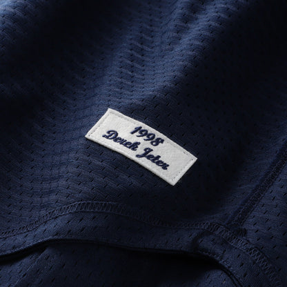 Derek Jeter New York Yankees Mitchell &amp;amp; Ness Cooperstown Collection Mesh Batting Practice Button-Up Jersey - Navy