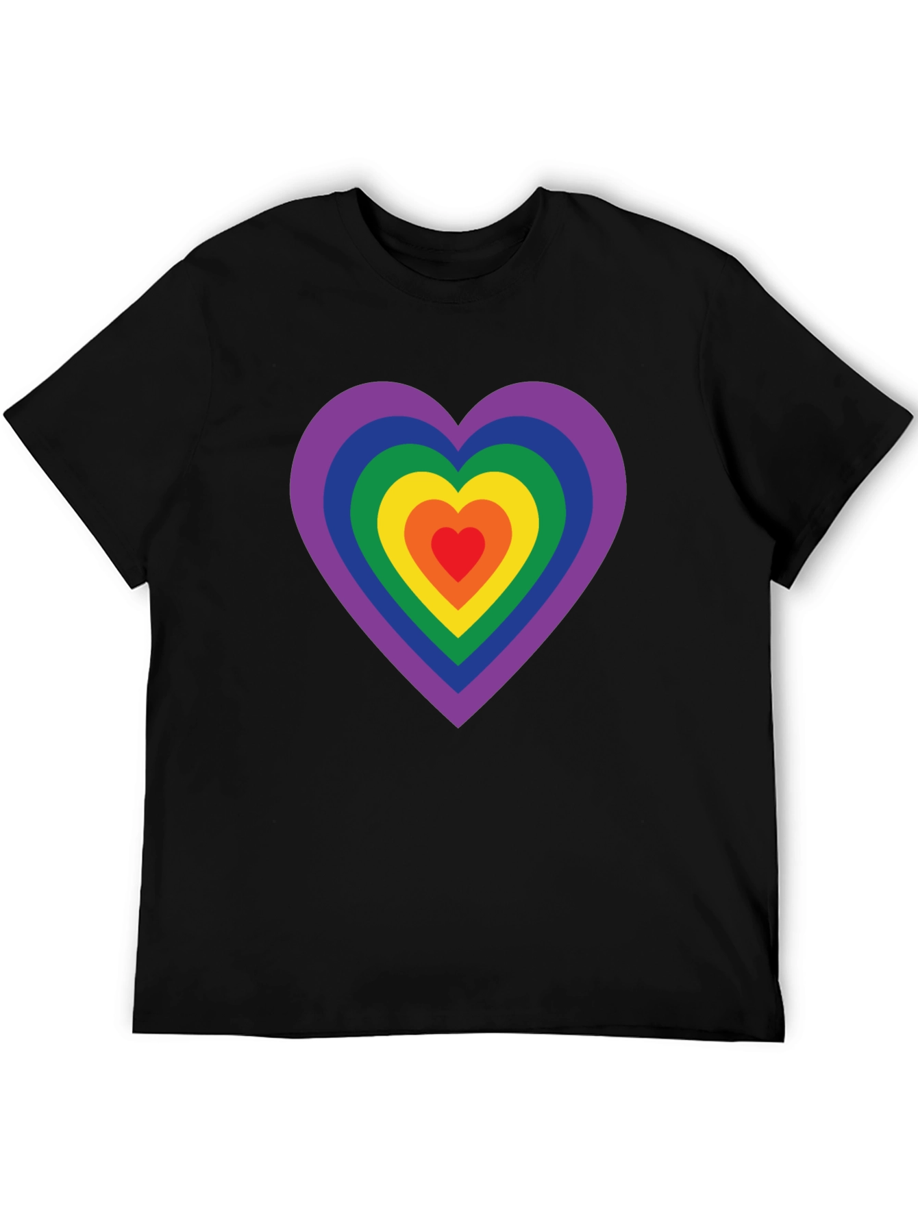 Rainbow Heart Graphic Tee - Pride Shirt