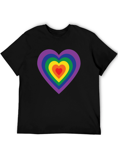 Rainbow Heart Graphic Tee - Pride Shirt