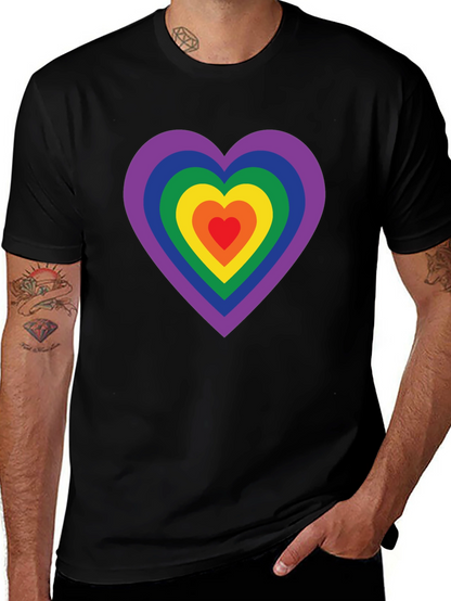 Rainbow Heart Graphic Tee - Pride Shirt