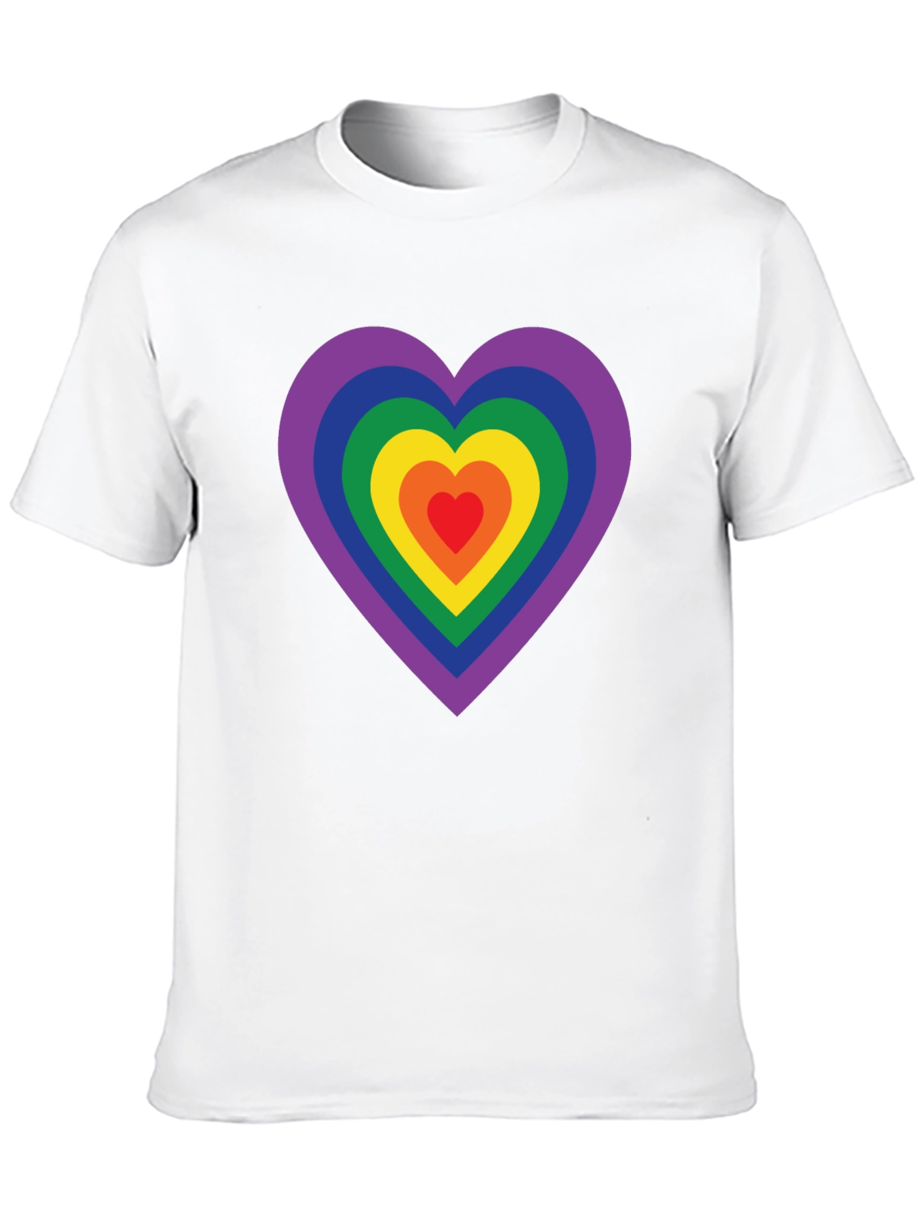 Rainbow Heart Graphic Tee - Pride Shirt
