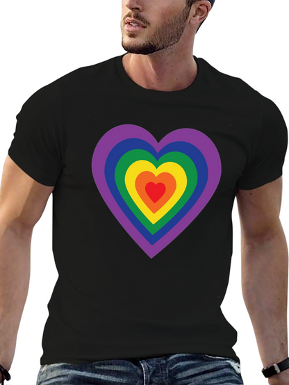Rainbow Heart Graphic Tee - Pride Shirt