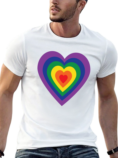 Rainbow Heart Graphic Tee - Pride Shirt