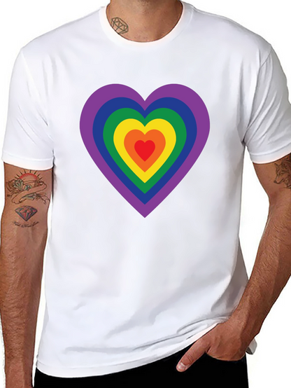 Rainbow Heart Graphic Tee - Pride Shirt