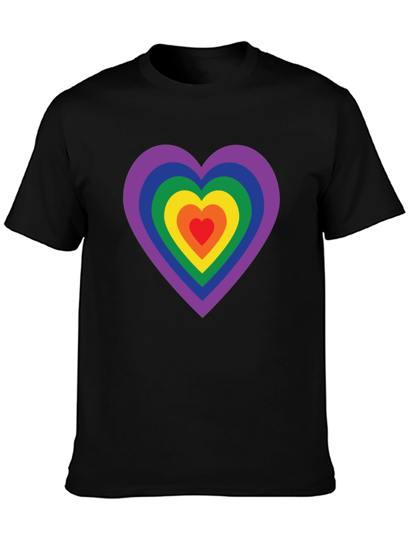 Rainbow Heart Graphic Tee - Pride Shirt