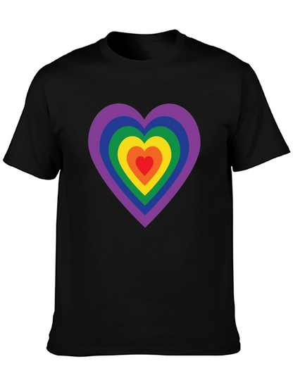 Rainbow Heart Graphic Tee - Pride Shirt