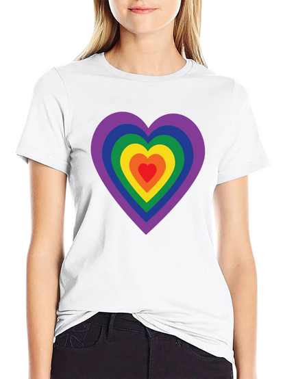 Rainbow Heart Graphic Tee - Pride Shirt