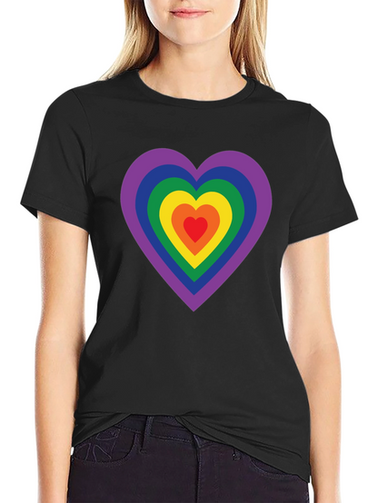 Rainbow Heart Graphic Tee - Pride Shirt