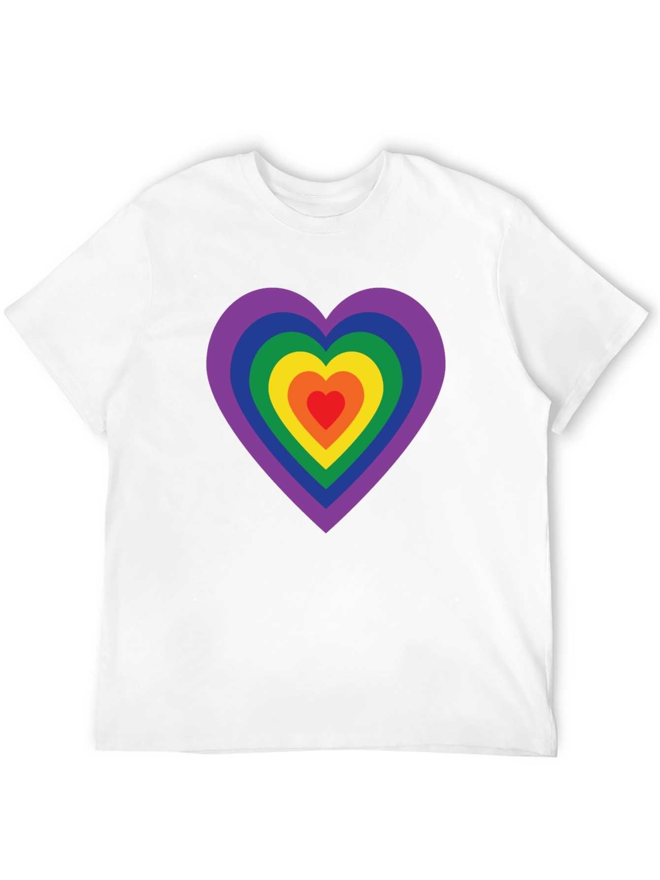 Rainbow Heart Graphic Tee - Pride Shirt