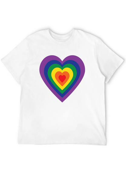 Rainbow Heart Graphic Tee - Pride Shirt