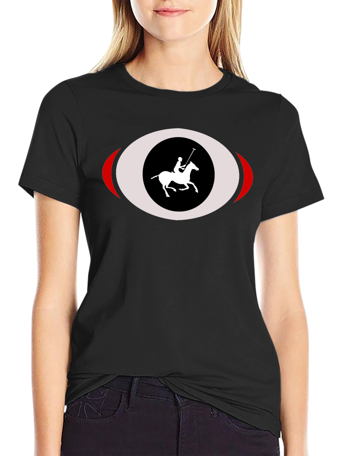 Black Polo Rider T-Shirt