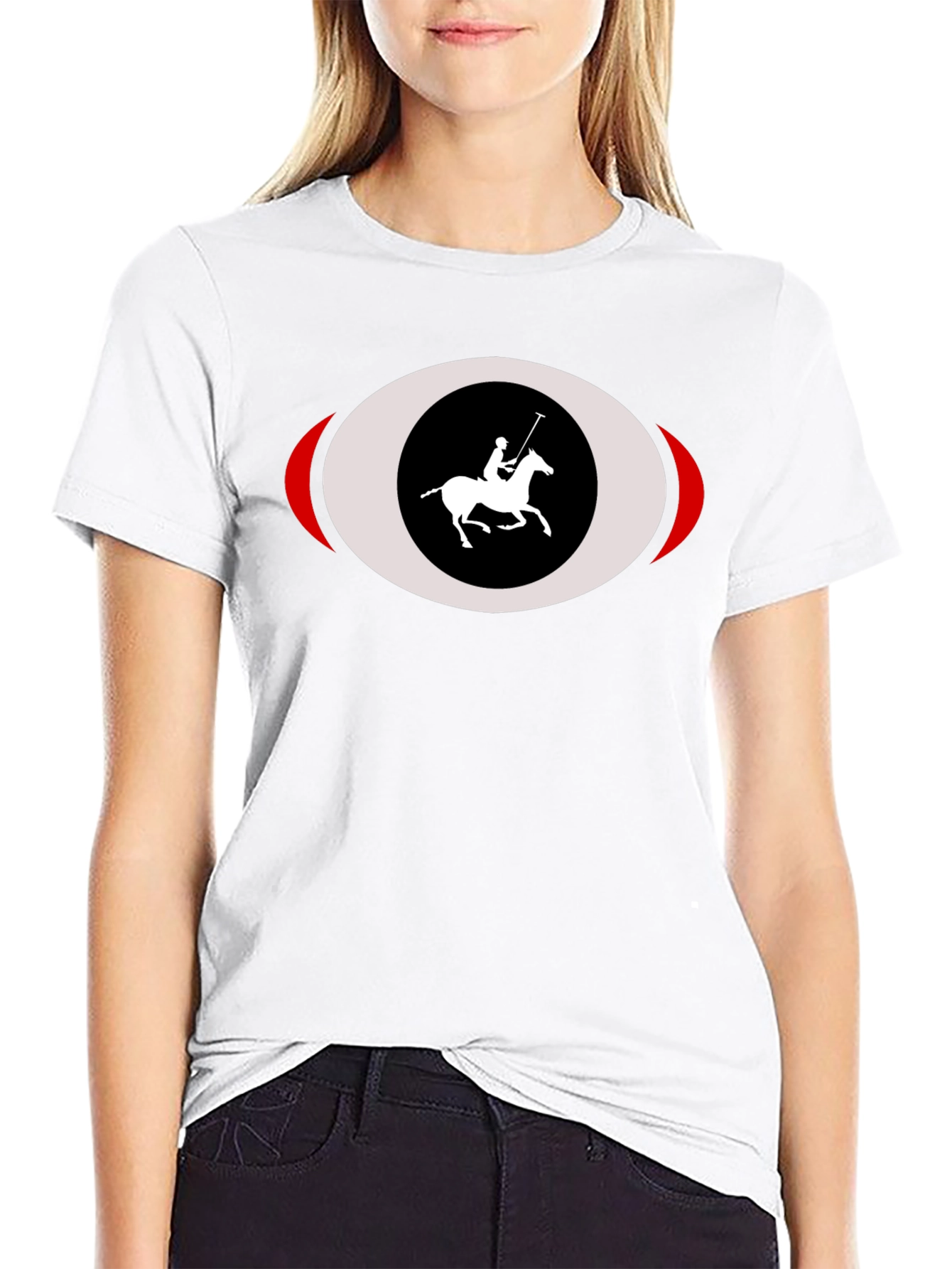 Black Polo Rider T-Shirt