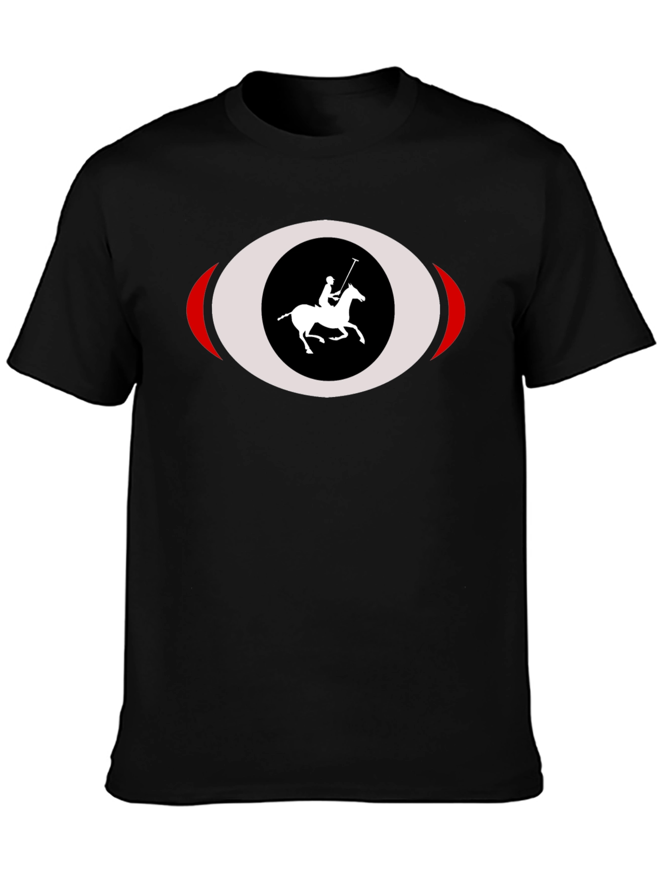 Black Polo Rider T-Shirt