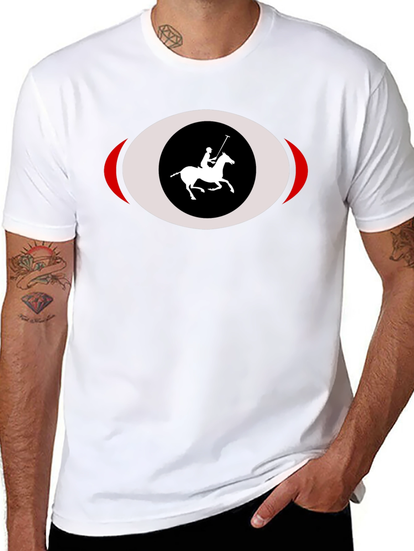 Black Polo Rider T-Shirt